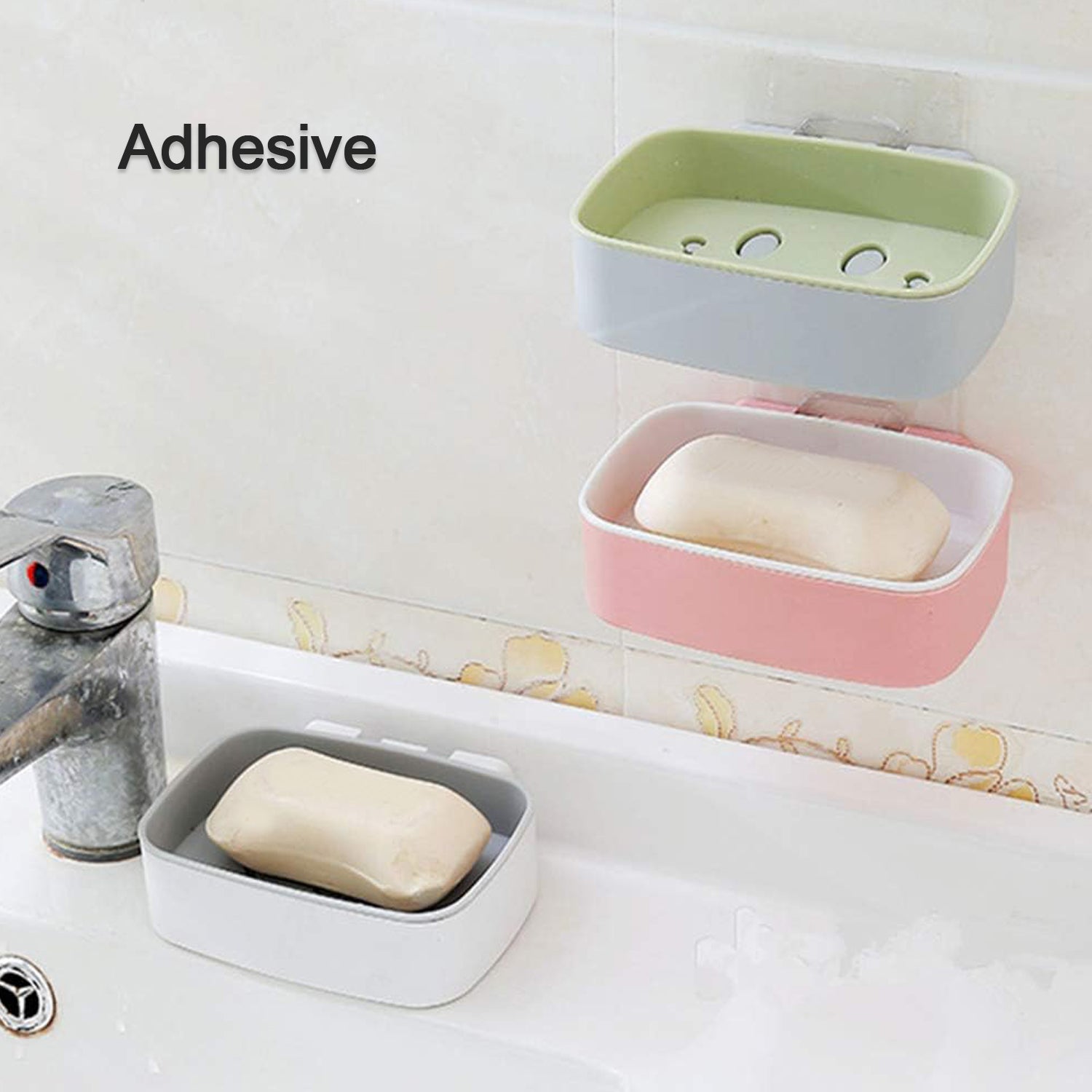 Soap Dish with Drain Soap Holder, Soap Saver Easy Cleaning, Soap Tray for Shower Bathroom Kitchen (1 Pc) Soap Dish with Drain Soap Holder, Soap Saver Easy Cleaning, Soap Tray for Shower Bathroom Kitchen (1 Pc)